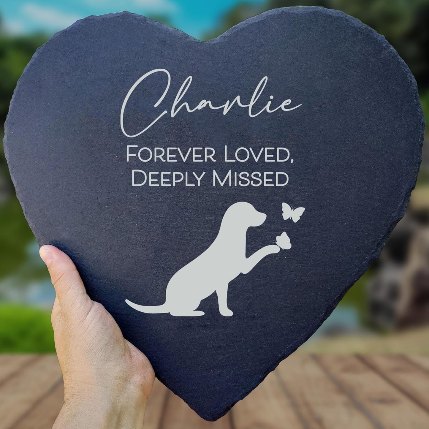Dog Memorial Gifts for Loss of Dog, Cemetery Decorations for Grave, Pet Loss Sympathy Gift, Personalized Remembrance Garden Stone, Cat Lovers Heaven Grave Markers Bereavement Headstone (A09H)