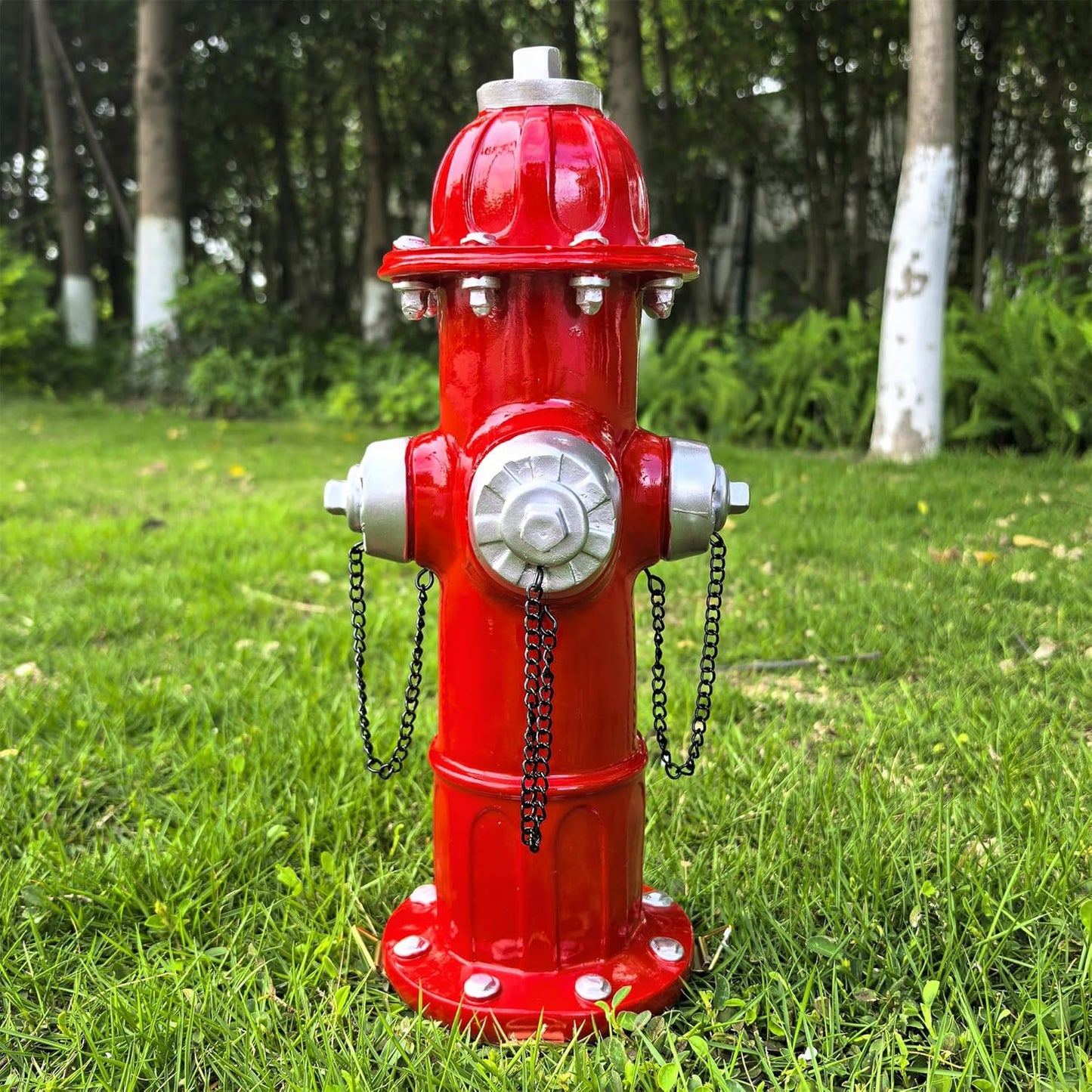 Garden Fire Hydrant Outdoor Statue,Sculpture for Dog to Peed on Yard Decor,Fire Hydrant Puppy Pee Training Post Figurine,Funny Decor Statues for Backyard Patio Lawn Porch