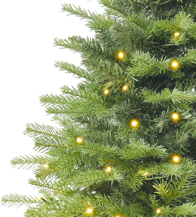 3FT Pre-lit Artificial Small Mini Christmas Tree with Warm White Multi-Color LED Lights, Remote Control and Timer, Perfect for Xmas Tabletop Decorations, Home, Kitchen, Dining Table top Green