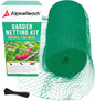 AlpineReach Garden Netting 15 x 30 ft Heavy Duty Bird Net, Deer, Plant Protection Extra Strong Woven Mesh, Reusable Kit with Zip Ties, Animal Fencing for Fruits Trees, Green