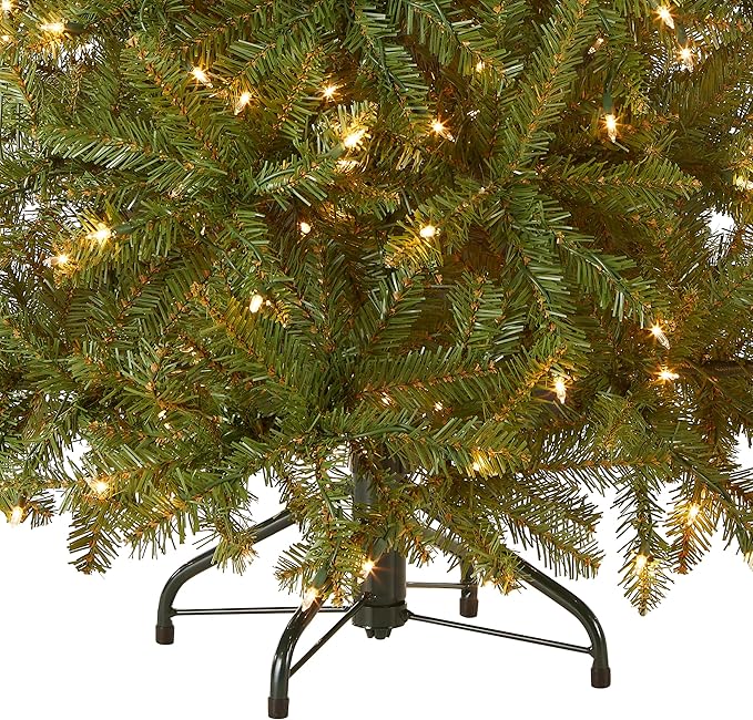 National Tree Company 4 ft Pre-Lit Dunhill Fir Mini Artificial Christmas Tree, 200 Clear Lights, 559 Tips, Includes Stand, Green