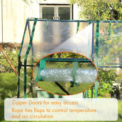 Gardzen Mini Greenhouse Heavy Duty Portable Green House, Clear Tent Small Greenhouse for Indoor Outdoor Plants 71.7”(L) x36.2”(W) x42.5”(H)
