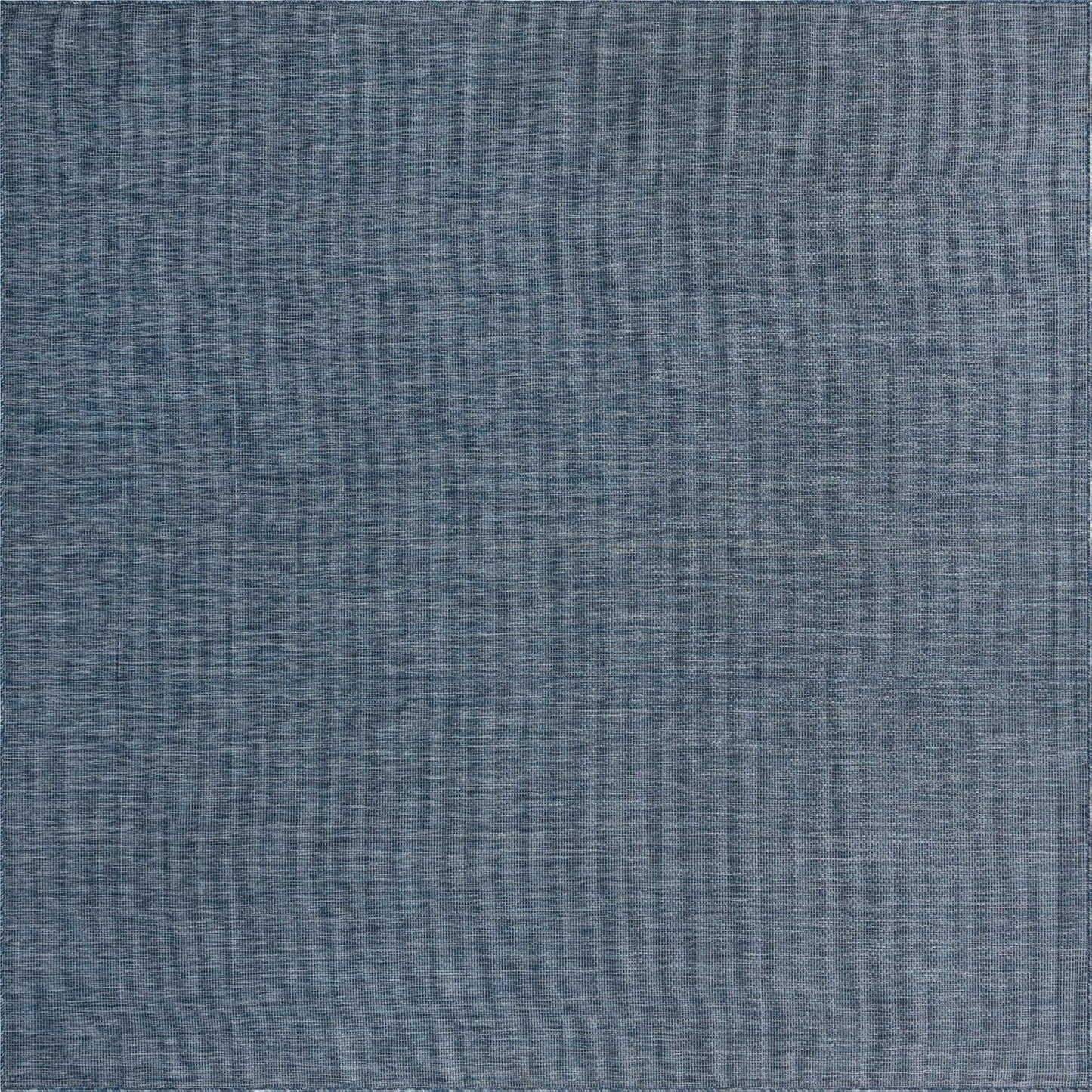 Unique Loom Collection Casual Transitional Solid Heathered Indoor/Outdoor Flatweave Area Rug (13' Square, Blue/Navy Blue)