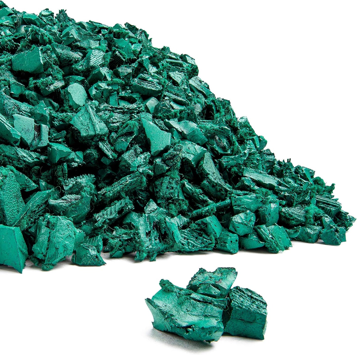 Playsafer Rubber Mulch Nuggets Protective Flooring for Playgrounds, Swing-Sets, Play Areas, and Landscaping (2,000 LBS - 77 CU. FT, Green)