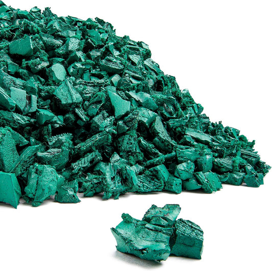 Playsafer Rubber Mulch Nuggets Protective Flooring for Playgrounds, Swing-Sets, Play Areas, and Landscaping (1,000 LBS - 39 CU. FT., Green)