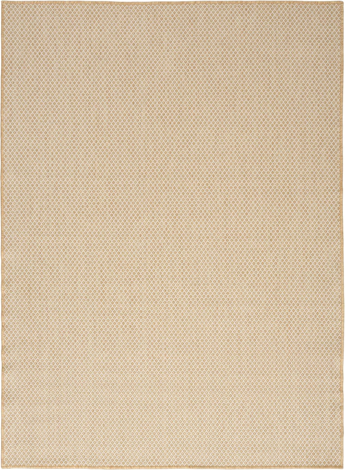 Nourison Home Courtyard Jute Ivory 4' x 6' Area Rug - Easy Clean, Non Shedding, Bed Room, Living Room, Dining Room, Kitchen (4' x 6')