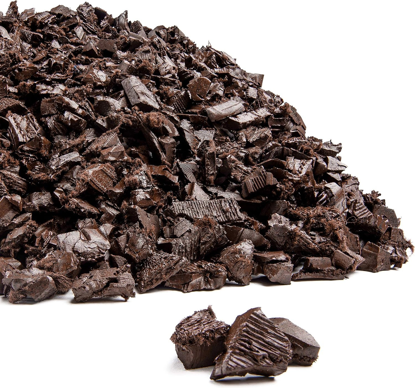 Playsafer Rubber Mulch Nuggets Protective Flooring for Playgrounds, Swing-Sets, Play Areas, and Landscaping (400 LBS - 16 CU. FT., Brown)